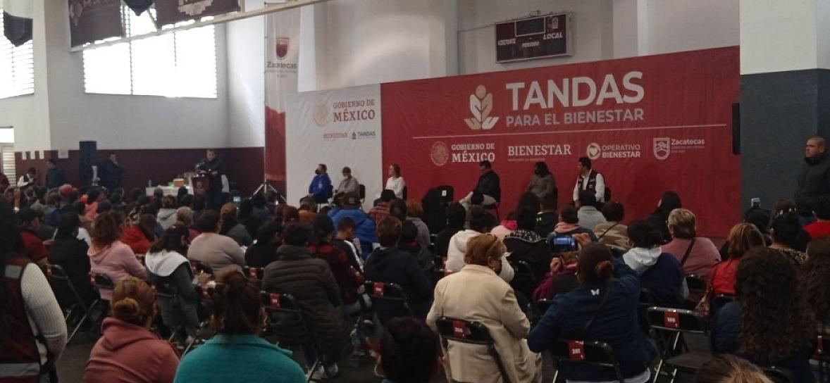 DISPERSAN TANDAS DEL BIENESTAR EN GUADALUPE