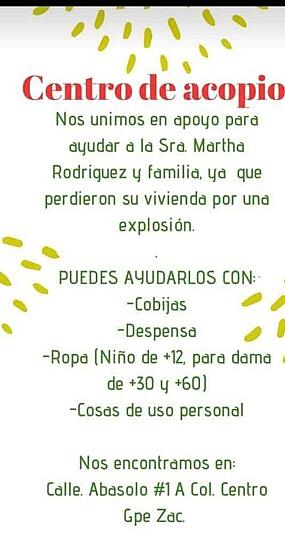  SE ORGANIZA SOCIEDAD CIVIL Y PIDE APOYO PARA FAMILIA TRAS EXPOLICIÓN 
