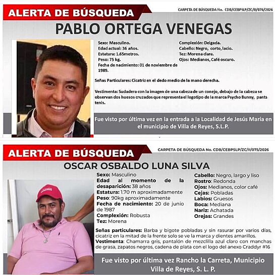 LOCALIZAN SIN VIDA EMPRESARIOS POTOSINOS EN ZACATECAS