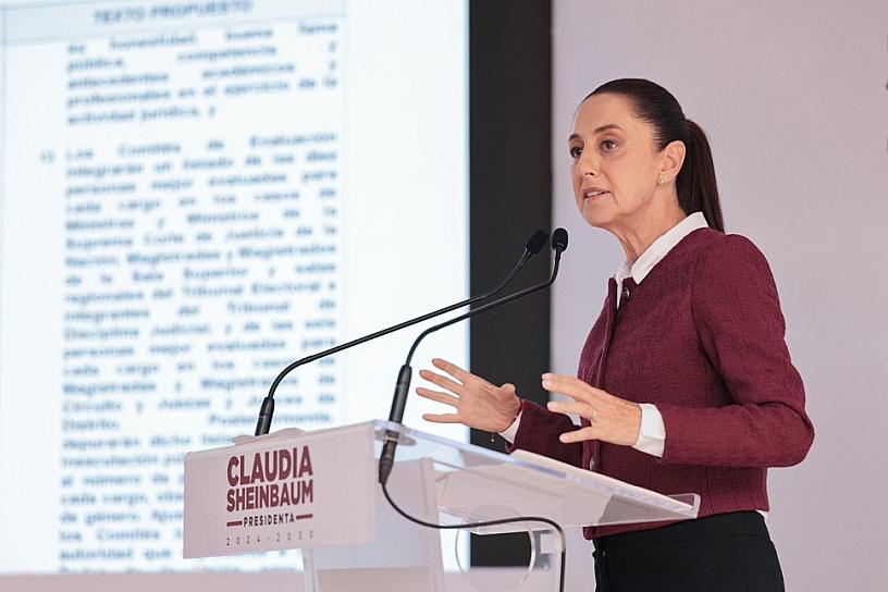 ELECCIÓN DE JUECES, MINISTROS Y MAGISTRADOS SERÁ TRANSPARENTE TRAS REFORMA JUDICIAL: CLAUDIA SHEINBAUM 
