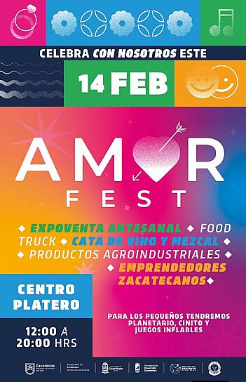 INVITA ZACATECAS A CELEBRAR 14 FEBRERO EN AMOR FEST