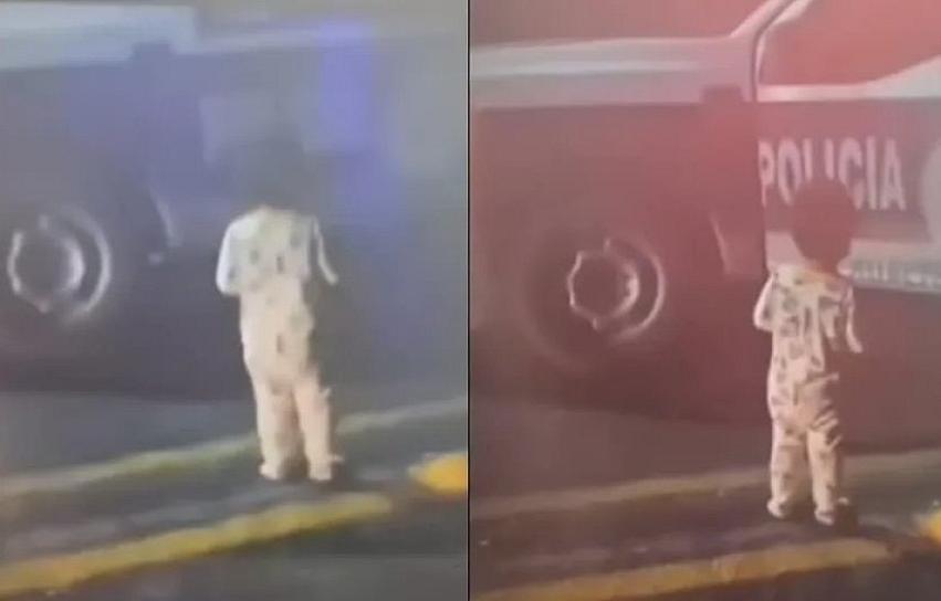 ENCUENTRAN A PEQUEÑITO CAMINANDO SOLO EN CARRETERA DE PUEBLA