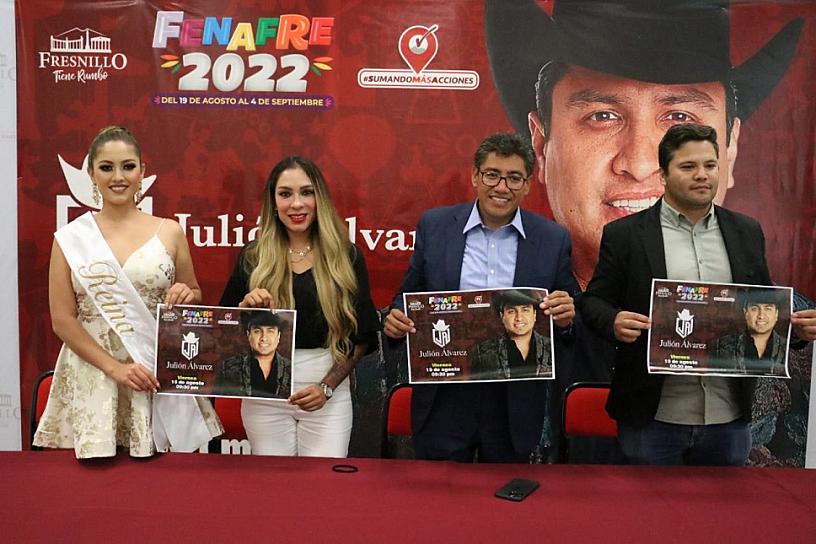 ENGALANARÁ JULIÓN ÁLVAREZ LA CORONACIÓN DE LA REINA DE FRESNILLO 2022