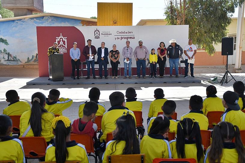 EN GUADALUPE, ENTREGAN OBRA DE REHABILITACIÓN EN ESCUELA PRIMARIA 