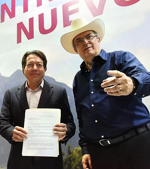 ENTREGA MARCELO EBRARD PROPUESTAS A MARIO DELGADO PARA EL 2024