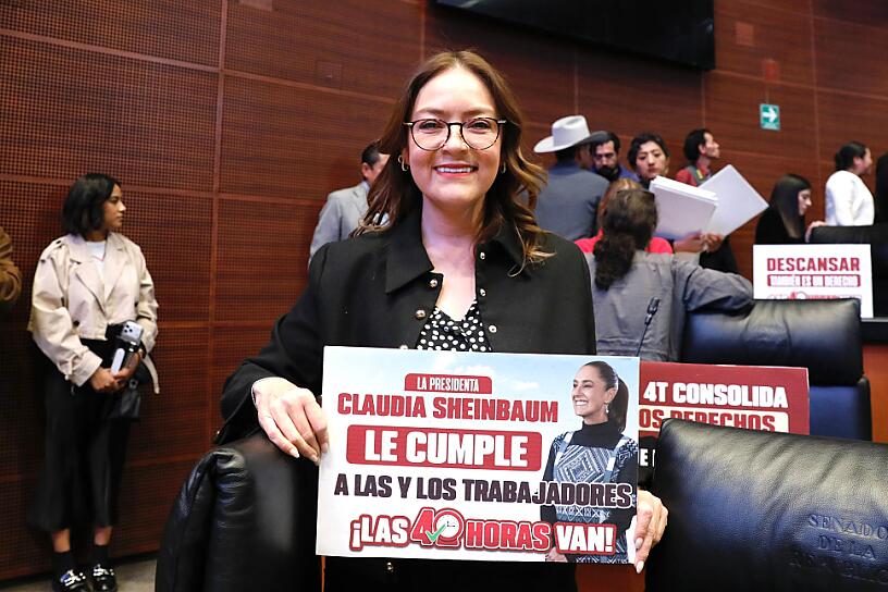VOTA SENADORA VERO DÍAZ A FAVOR DE LA REDUCCIÓN GRADUAL DE LA JORNADA LABORAL A 40 HORAS