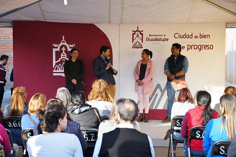 ENTREGAN OBRA EN GUADALUPE; ALCALDE LLAMA A INCULCAR VALORES A LOS NIÑOS