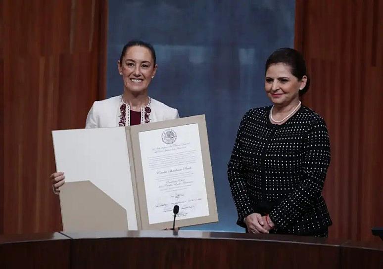 CLAUDIA SHEINBAUM RECIBE CONSTANCIA DE PRESIDENTA ELECTA 