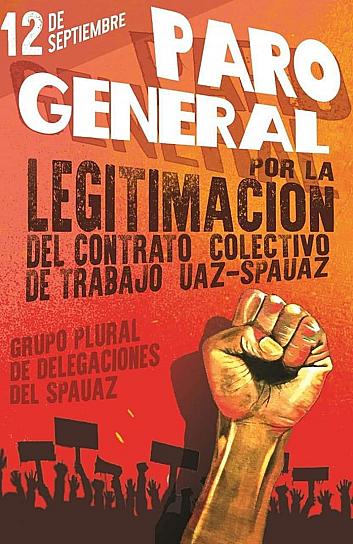 ESTE LUNES, SPAUAZ VA A PARO LABORAL 