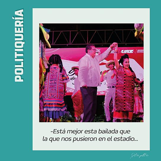 -Está mejor esta bailada que la que nos pusieron en el estadio...