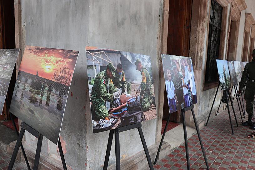 EXHIBEN EXPOSICIÓN FOTOGRÁFICA DE LA SEDENA EN NOCHISTLÁN