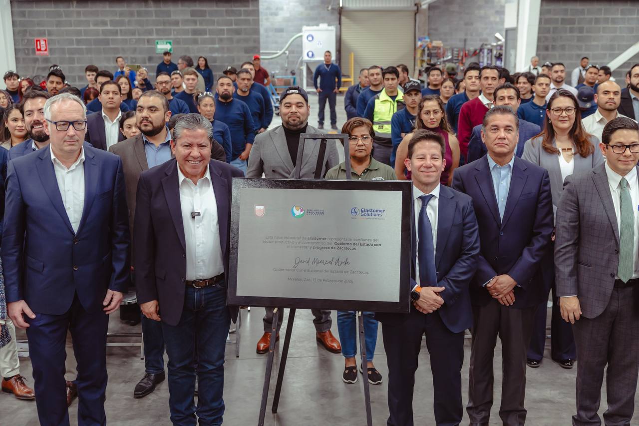 INAUGURA GOBERNADOR DAVID MONREAL NUEVA NAVE INDUSTRIAL DE ELASTOMER SOLUTIONS EN ZACATECAS