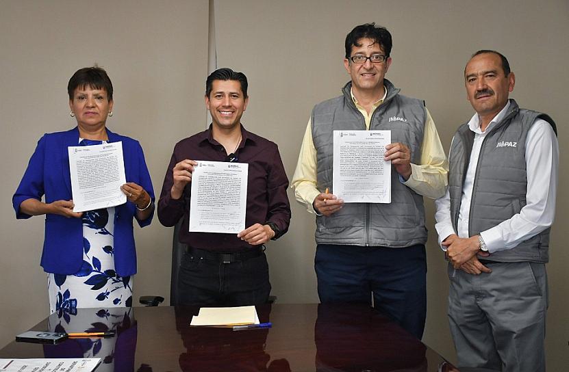 PARA OFRECER OBRAS DE BACHEO, FIRMAN CONVENIO GUADALUPE Y JIAPAZ