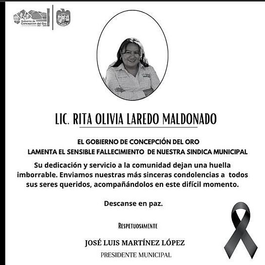 FALLECE SÍNDICA DE CONCEPCIÓN DEL ORO 