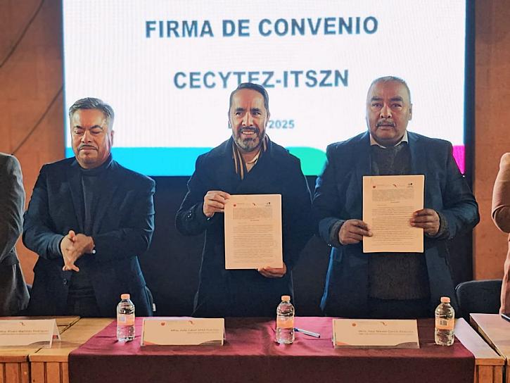 Fiman Cecytez e ITSZN convenio de colaboración para compartir infraestructura educativa 