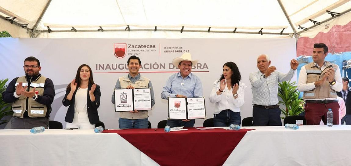 FIRMA GOBERNADOR CONVENIO CON GUADALUPE PARA INFRAESTRUCTURA SOCIAL BÁSICA POR 22 MDP  