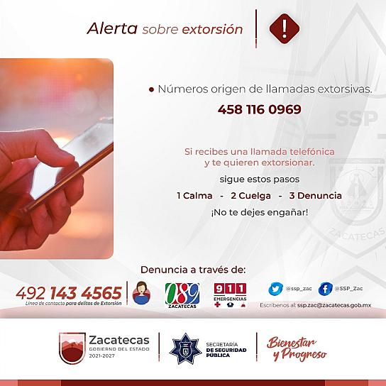 FRUSTRA POLICÍA EXTORSIÓN EN MODALIDAD DE SECUESTRO VIRTUAL