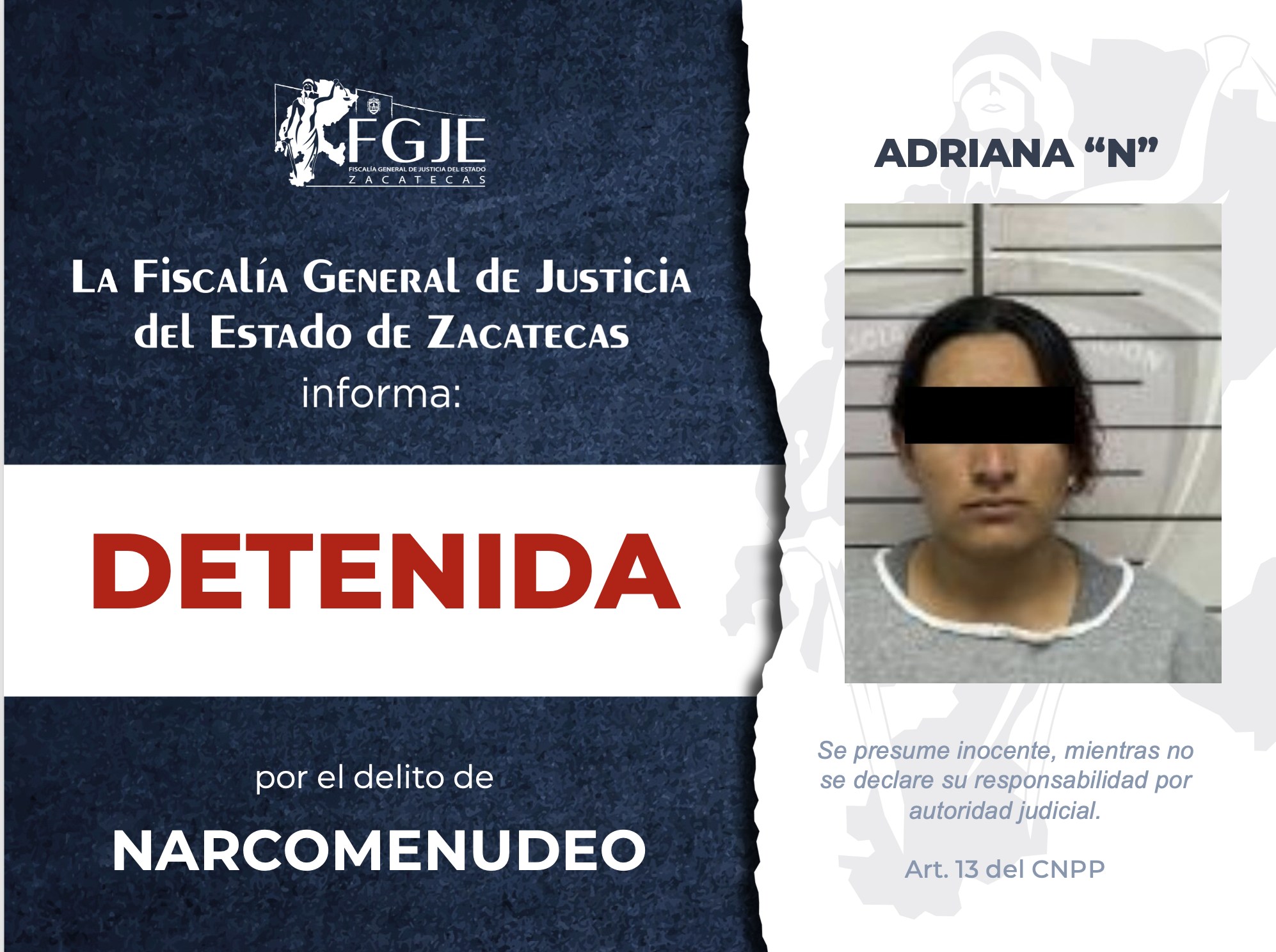 CUMPLIMENTA FGJEZ CINCO ÓRDENES DE APREHENSIÓN EN ZACATECAS