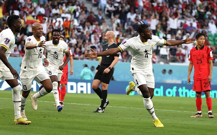 GHANA VENCE A COREA DEL SUR POR 3-2