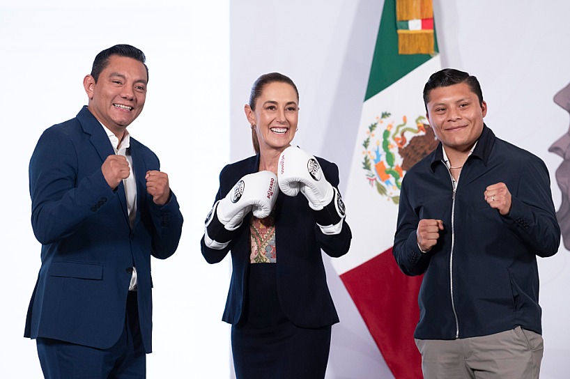 PRESENTA SHEINBAUM PROGRAMA BOXEANDO POR LA PAZ