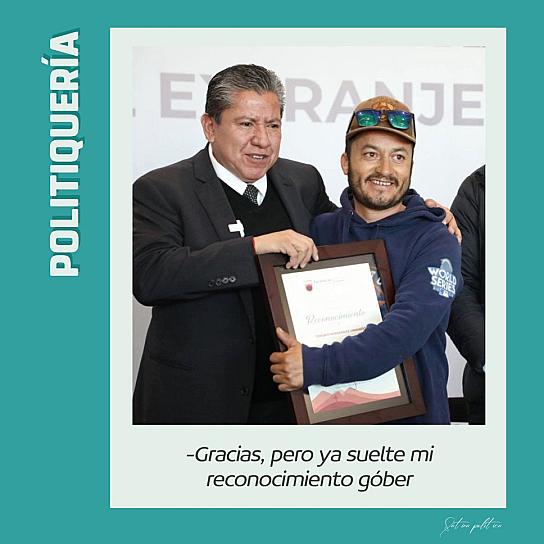 -Gracias, pero ya suelte mi reconocimiento góber