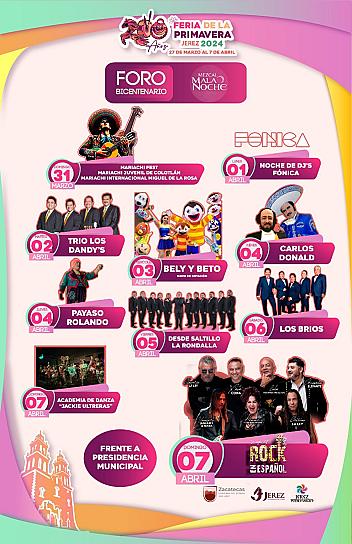 HABRÁ ESPECTÁCULOS PARA CHICOS Y GRANDES EN FORO BICENTENARIO MEZCAL MALA NOCHE EN FERIA DE JEREZ
