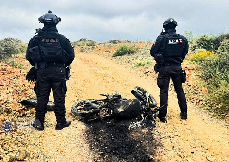 HALLAN MOTO CALCINADA EN LOMAS DE BRACHO