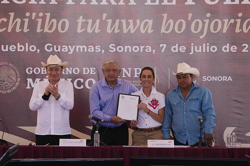 HAY CONTINUIDAD Y JUSTICIA PARA LOS PUEBLOS ORIGINARIOS: CLAUDIA SHEINBAUM
