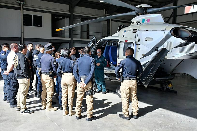 IMPARTEN CURSO DE INTERACCIÓN CON HELICÓPTERO AMBULANCIA A CUERPOS POLICIALES 