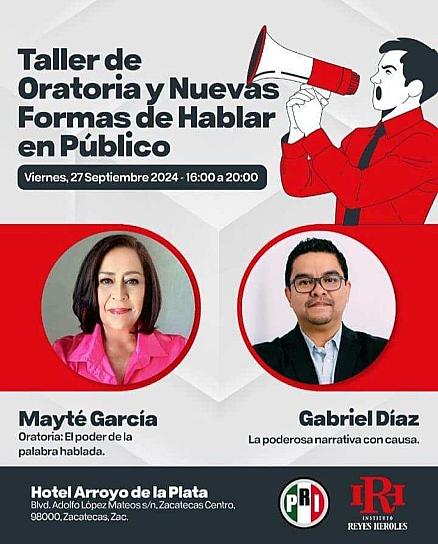 IMPARTIRÁN PRI Y EL INSTITUTO REYES HEROLES TALLER DEORATORIA