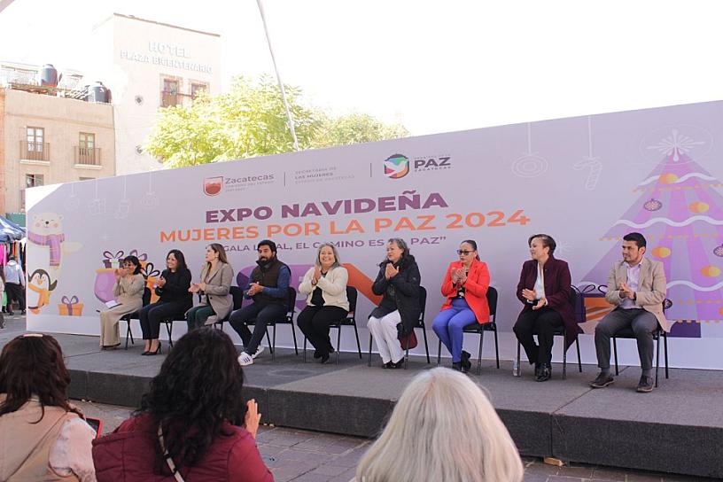 Impulsan economía local con Expo Navideña Mujeres por la Paz 2024