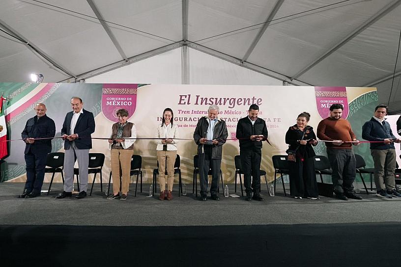 INAUGURA AMLO ESTACIÓN SANTA FE DEL TREN INTERURBANO MÉXICO-TOLUCA