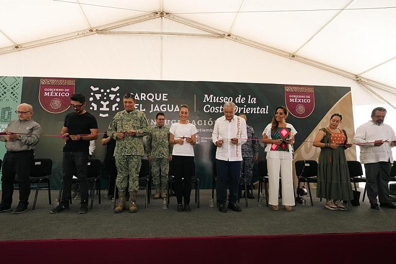INAUGURA AMLO Y SHEINBAUM PARQUE NACIONAL DEL JAGUAR