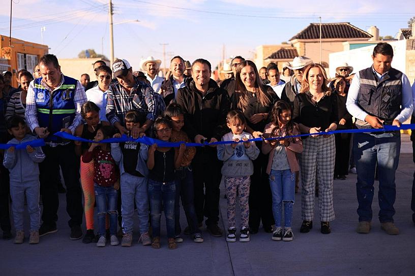 Inaugura Miguel Varela obras en comunidad Francisco I. Madero