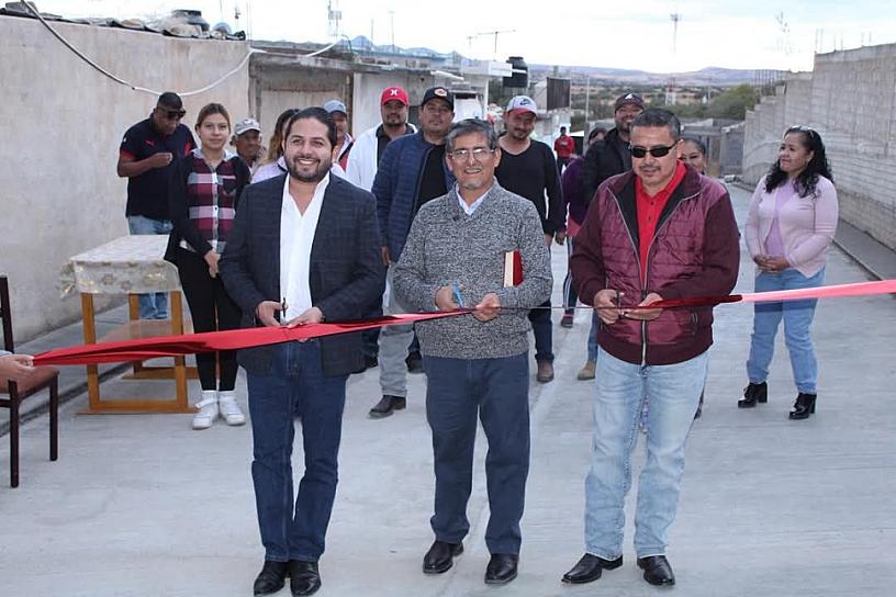 Inauguran calle en la comunidad Emiliano Zapata en Saín Alto