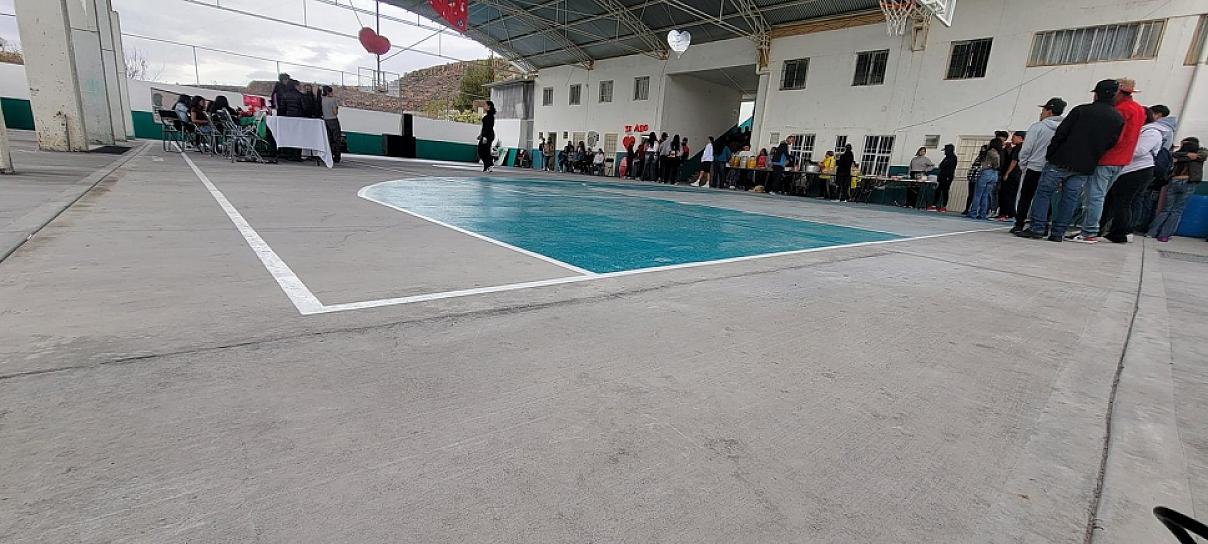 INAUGURAN CANCHA DEPORTIVA DEL COBAEZ 