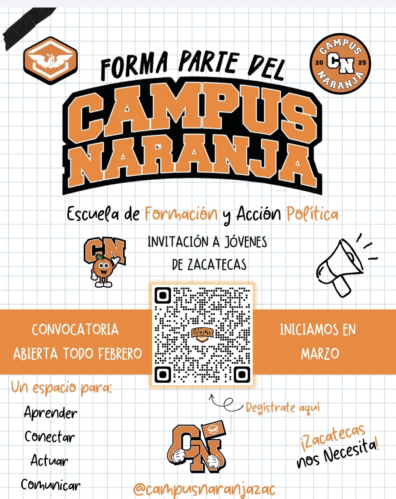 ABRE CAMPUS NARANJA CONVOCATORIA EN ZACATECAS