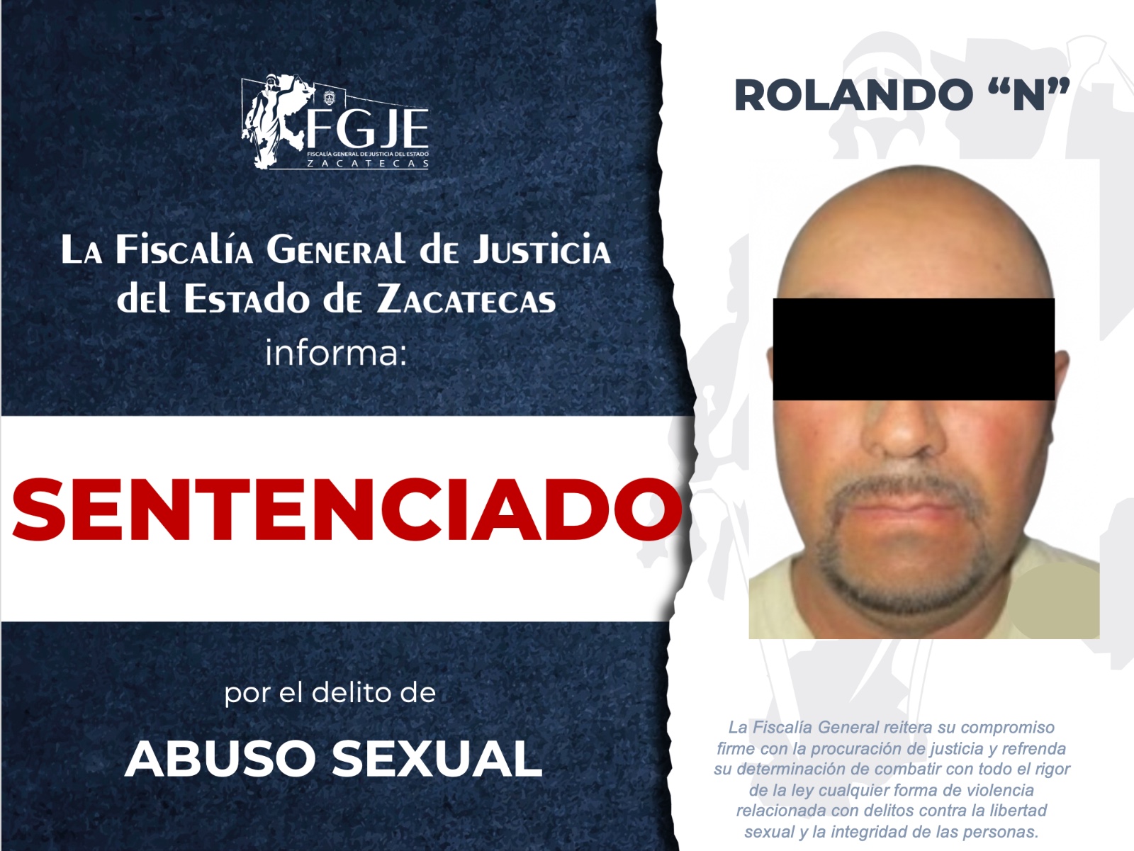 CONDENAN A 16 AÑOS DE PRISIÓN A HOMBRE POR ABUSO SEXUAL EN TEPECHITLÁN