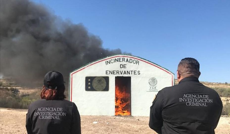 INCINERA FGR MÁS DE 400 KG DE NARCÓTICOS