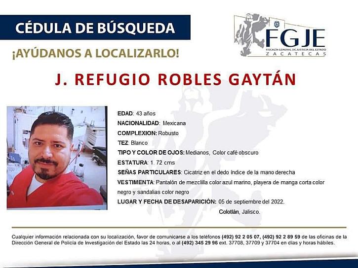 INCREMENTAN CASOS DE PERSONAS DESAPARECIDAS EN ZACATECAS