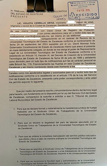 CALIFICA UTZAC ILEGAL EL PARO; LLAMA A LIBERAR INSTALACIONES