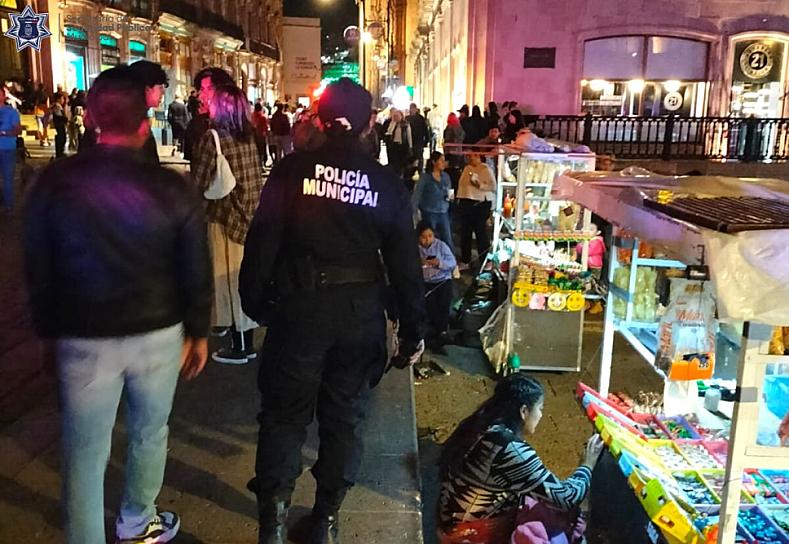 INTENSIFICAN RECORRIDOS DE SEGURIDAD EN EL CENTRO HISTÓRICO