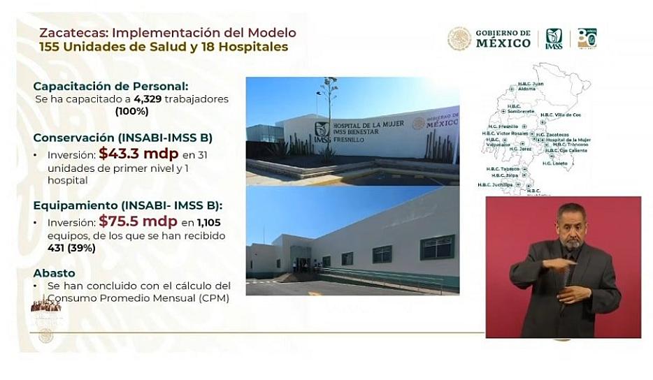 INVIERTEN 43 MDP EN UNIDADES DE IMSS-BIENESTAR EN ZACATECAS