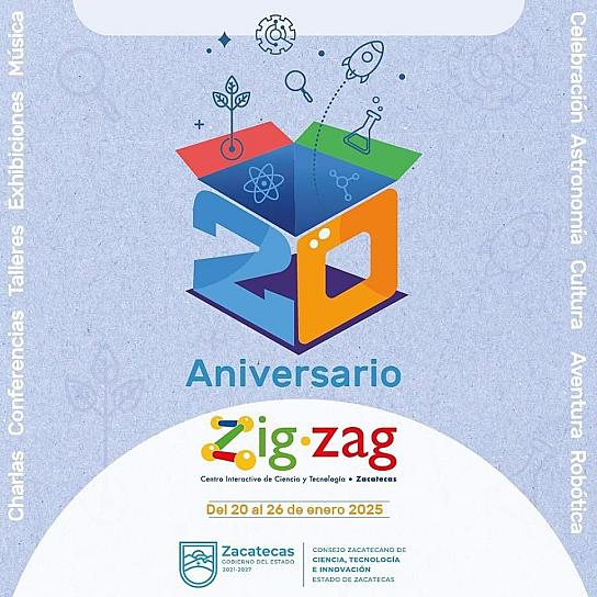 Invitan a familias zacatecanas a celebrar 20 Aniversario del Zigzag