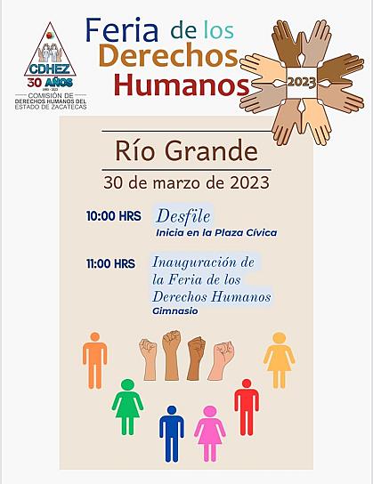 INVITAN A LA FERIA DE DERECHOS HUMANOS EN RÍO GRANDE
