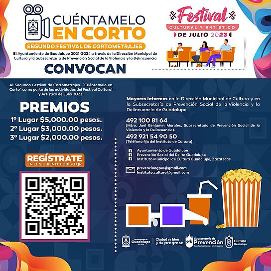 INVITAN AL SEGUNDO FESTIVAL DE CORTOMETRAJES ‘CUÉNTAMELO EN CORTO’