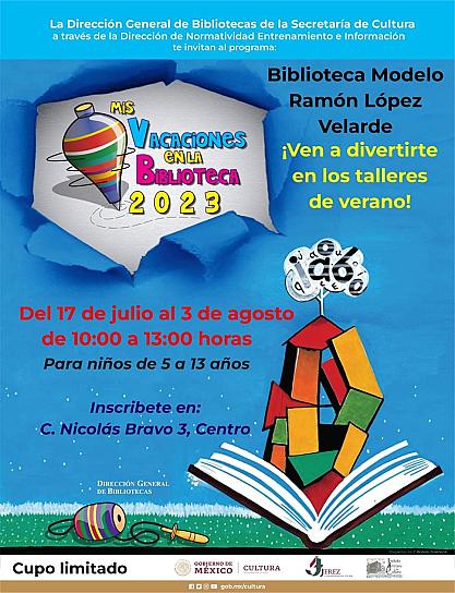 INVITAN A NIÑOS AL CURSO MIS VACACIONES EN LA BIBLIOTECA 2023
