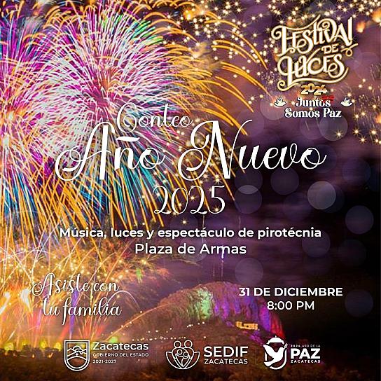 Invitan a recibir el Año Nuevo 2025 con celebración en Plaza de Armas   