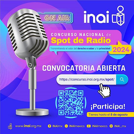LANZA INAI CONVOCATORIA DE SPOT DE RADIO 2024
