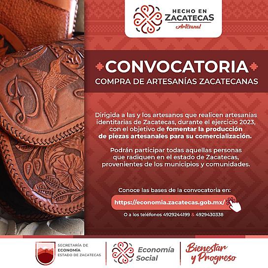 LANZAN CONVOCATORIA DE COMPRA DE ARTESANÍAS ZACATECANAS